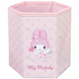 I Planning Sanrio Characters K2950B My Melody Folding Storage Box, 7.5 x 7.5 x 6.5 inches (190 x 190 x 165 mm)