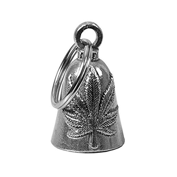 Hot Leathers BEA1109 Silver Pot Leaf Guardian Bell, 1x1.5