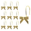 12pcs Bow Knot Shower Curtain Hooks, Decorative Bathroom Curtain Rings