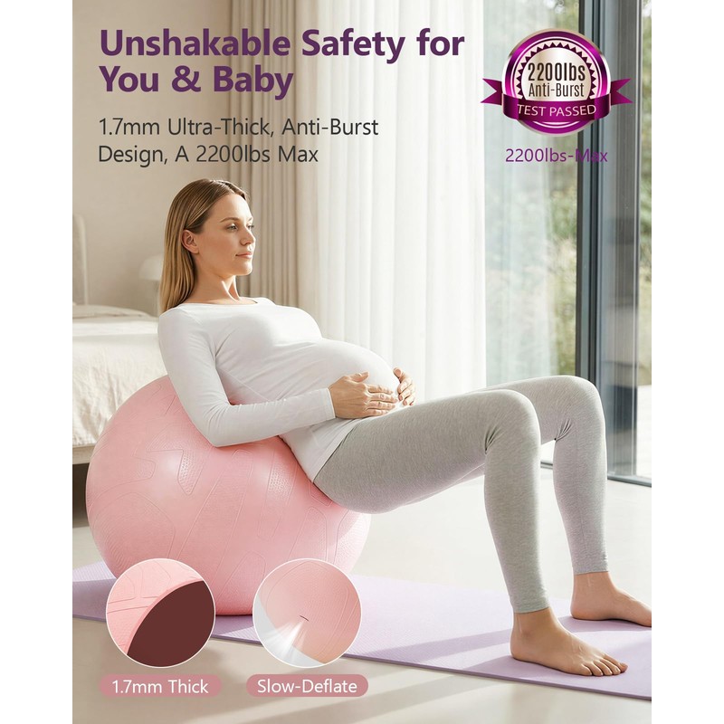 Slim Panda Birthing Ball - 1.7mm Extra Thick SGS Certified