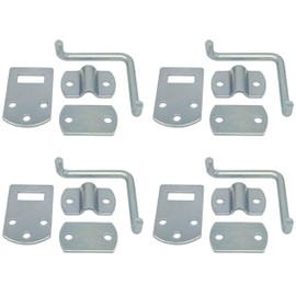 Boxer Tools Corner Gate Latch Sets for Stake Body Gates, Clear Zinc, 4 Piece