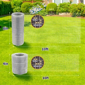 RYXRHSWZP Hardware Cloth 1/4 inch 4 in x 16 ft Chicken Wire Fencing 23 Gauge Galvanized Wire Mesh Roll for Chicken Fences Bird Wire Rabbit Wire Poultry Netting Cage Screen mesh Gutter Guard