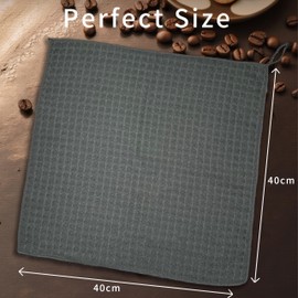 FloraVigo Barista Cloth Set of 4 - 40 x 40 cm, Barista Accessories, Microfibre Cloths, Washable, Lint-Free, for Cleaning Your Coffee Machines & Kitchen Dishcloths