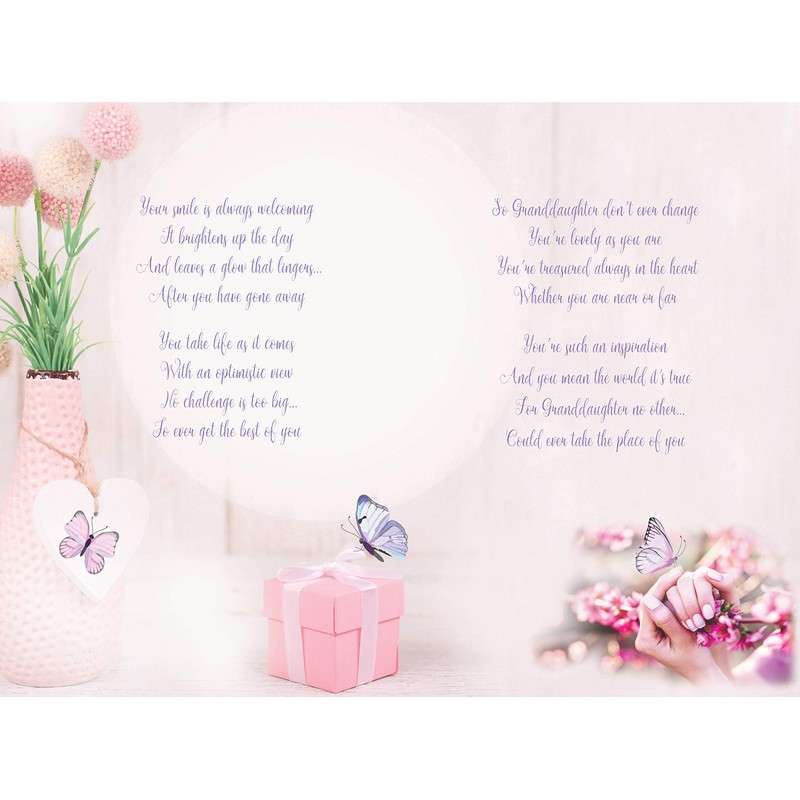 Granddaughter birthday Card Lovely Verse