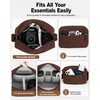 FHELAD Small Crossbody Bag for Women, Compact Puffer Camera Bag