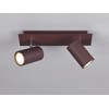 meineWunschleuchte 2-Bulb Ceiling Spotlight Metal in Rust Look, Matt, Width