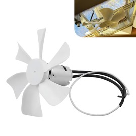 Zeathery RV Exhaust Fan, 6" RV Bathroom Skylight Ventilation Fan, External Air Circulation Device Equipped with 12 Volt D-type Shaft Motor, Universal for Most RVs (White)