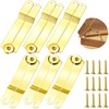 OIIKI 10pcs Gold Lid Support Hinge with 20 Screw, Foldable