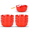 Concession Essentials- 4.25" x 1.75 Red Plastic Ashtrays -6ct