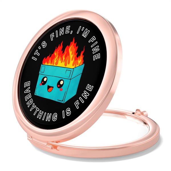 Nipichsha Compact Mirror, Pocket Travel Makeup Mirror, 2 - Sided