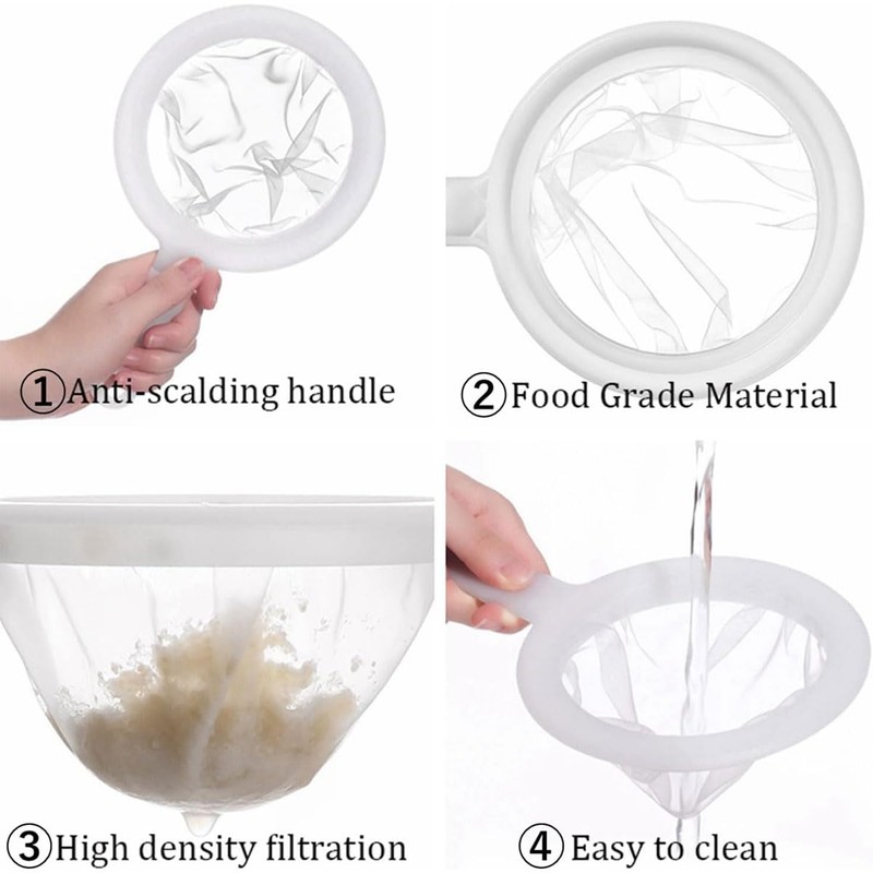 AIMALL 3PCS Dual-Mesh Baby Brine Shrimp Sieve Set, 80 &