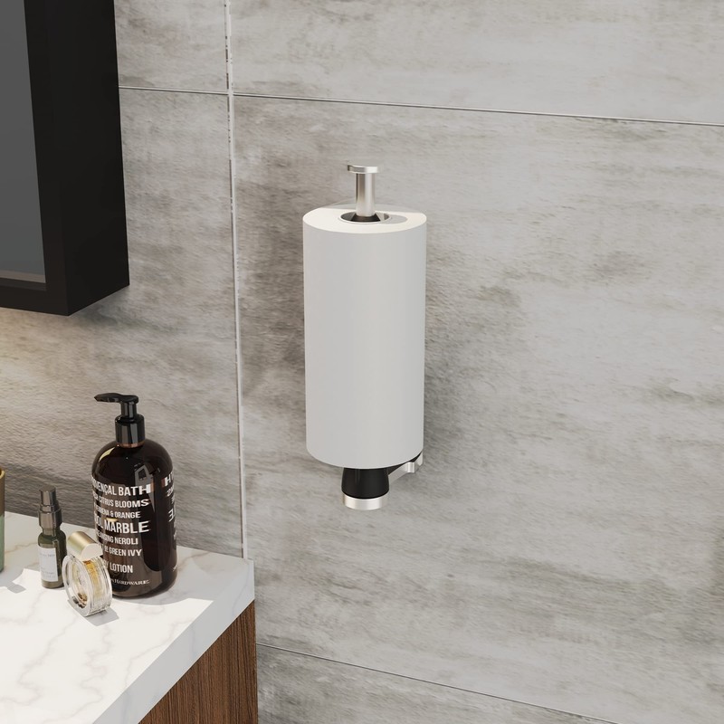 VEHHE Kitchen Roll Holder, One-handed Tearing Paper Towel Holder Under