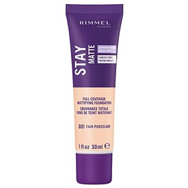 Rimmel London Stay Matte Liquid Mousse - 001 Fair Porcelain - Foundation, Lightweight, Shine Control, Oil-Free, 1oz