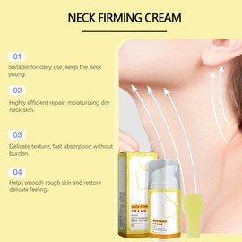 Neck Firming Cream for Tightening & Lifting, Anti Ageing Neck Cream for Sagging Skin, Retinol, Vitamin C & Hyaluronic Acid Moisturiser, Neck & Décolleté Wrinkle Care, 50g