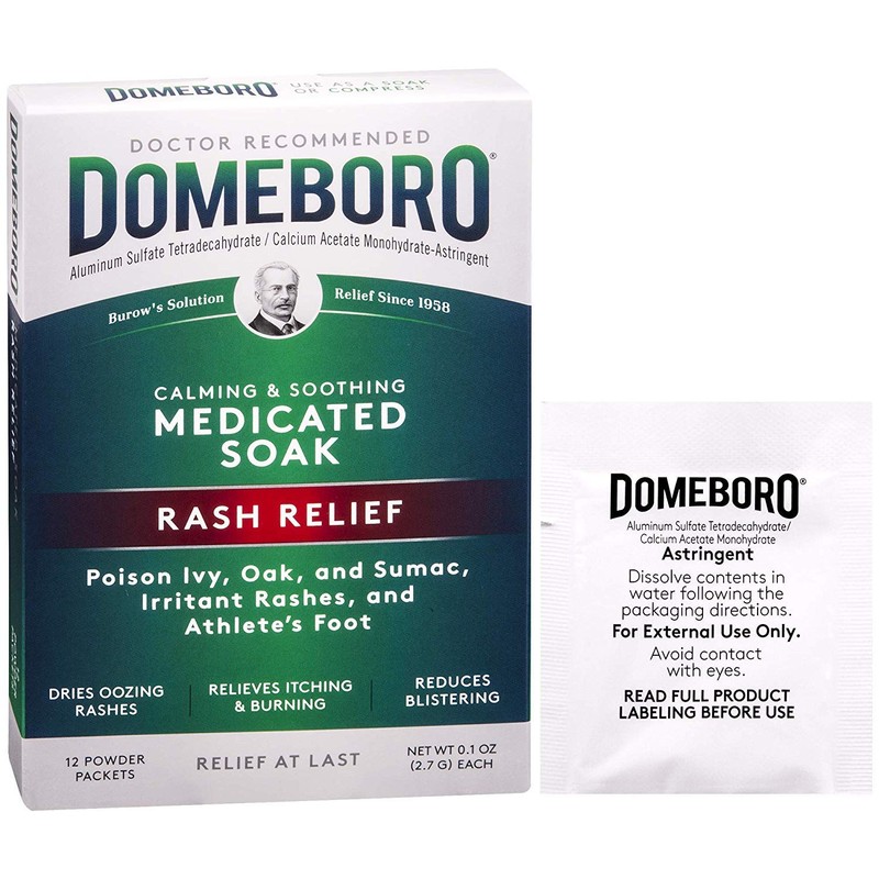 Domeboro Soothing Soak Rash Relief Astringent, 12 Packets each, Pack