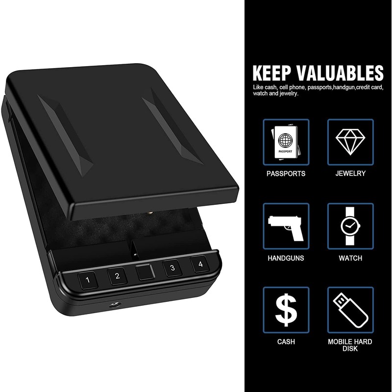 Gun Safe for Pistol, Quick Access Handgun Safe Firearm Lock