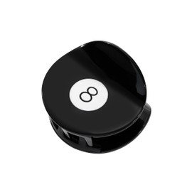 Sports Hair Claw Clip- Black Eight Billiards Hair Clips,Magic 8 ball Black and White Ball Hair Jaw Barrette Clips, Acetate 2inch Medium hair claw clips for Thick and Thin Hair Accessories gifts