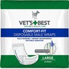 Vet's Best Comfort Fit Disposable Male Dog Diapers - Absorbent
