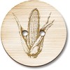 8 x 23mm 'Corn' Round Wooden Buttons (BT00119072)