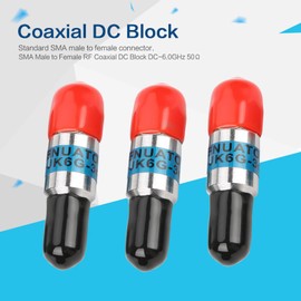 Telituny 3 Pieces Attenuator, SMA-JK Male to Female RF Coaxial Damper 2 Watt 6.0 GHz 50Ω Connector RF Coaxial DC Block Fixed Attenuator for Electrical Use (10 dB)