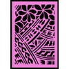 Samoan Floral Corner Stencil