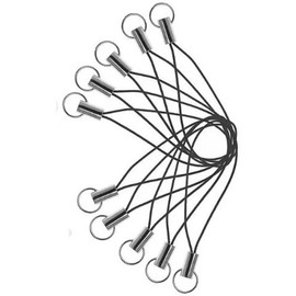 WsjiaboFux 10 Pieces Silver Tone Black Lanyard Cell Phone Charm Split Ring Strap, Clasp Lariat Cord Strap For Mobile Cell Phone/Mp3/Mp4/Usb Flash Drive//Keyrin Clever Design, Cell Phone Charms