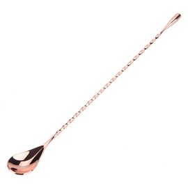 Cuchara de cóctel de 1 pieza, cucharas de agitación de acero inoxidable para bebidas, cuchara de barra de herramientas de mezcla de capas de mango largo multiusos
