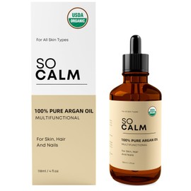 SoCalm Pure Argan Oil for Skin, Hair and Nails - 4oz / 118ml