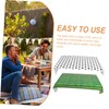 Hohopeti 2pcs Football Party Tablecloth Reusable Table Cover Grass Print