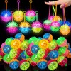 Sotiff 100 Pcs Light up Ball Spiky LED Bouncy Ball