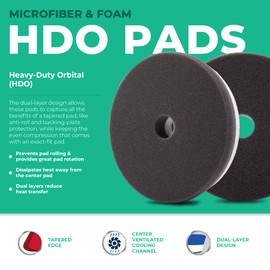 Lake Country HDO Finishing Pad, 14 x 2.5 cm, Black, Pack of 1