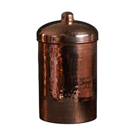 Sertodo Copper Kitchen Canisters | Polished, 1 Quart Capacity | Elegant Functional Storage | Hammer Polished for Shine & Durability | Eco-Friendly Recycled Copper | Timeless Elegance for Your Kitchen