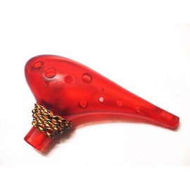 New TNG Translucent Red 12 Holes Alto C Ocarina Flute- Made in Taiwan