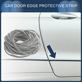 INFINAUTO Universal Car Door Edge Guards, Exterior 39.37ft U-Shaped Door Scratch Protection Guard PVC Gray, 1 Pc