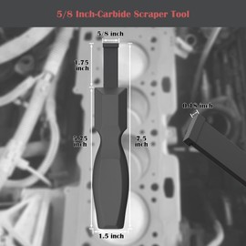 Carbide Scraper, Super Carbide Gasket Scraper for Metal and Automotive, 5/8 Inch Carbide Scraper Set (Grey 1-Piece)