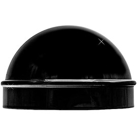 2-7/8" Chain Link Fence Post Cap - Use for 2-7/8" Outside Diameter Post/Pipe - Black Powder Coated Aluminum Chain Link Post Cap (2 Pack)