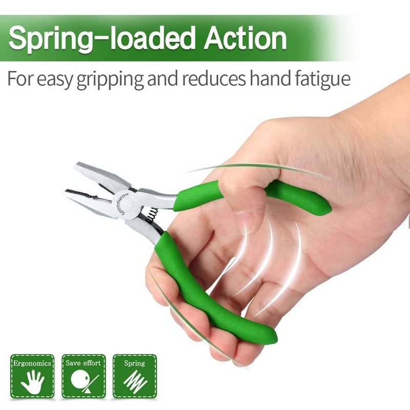 SPEEDWOX Mini Lineman's Pliers with Wire Cutter 4-1/2 Inches Multi