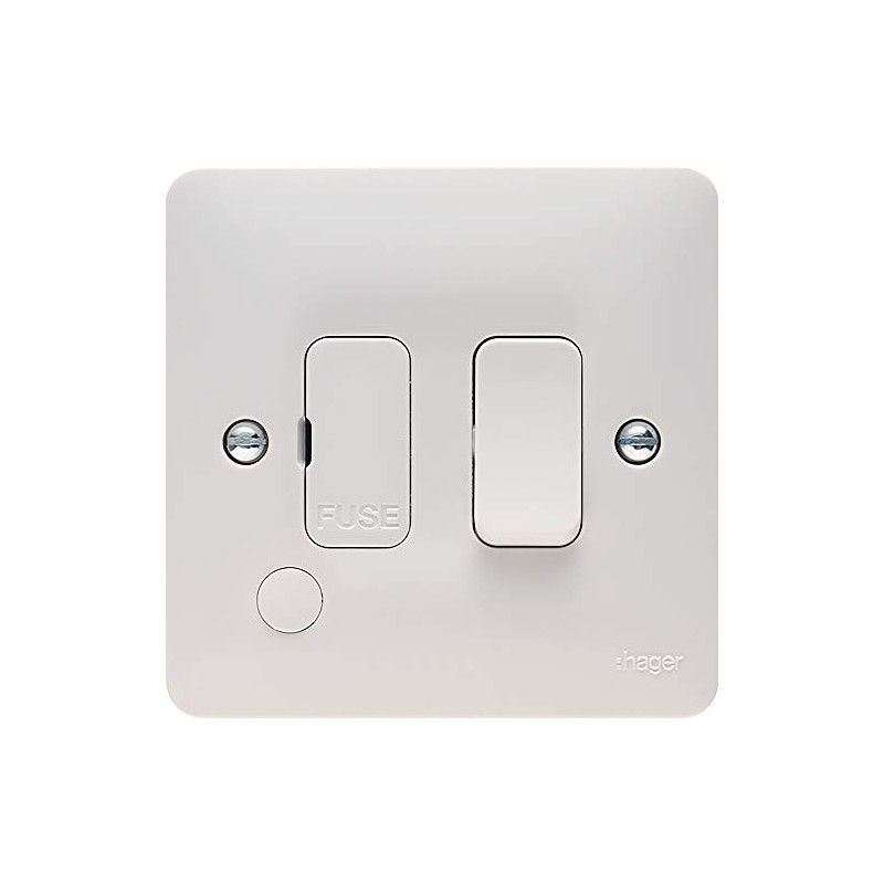 Hager 13A Switched Fused Connection Unit (FCU) with Flex Outlet