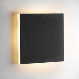 lambado® Stair Lighting with Motion Sensor Square Black - LED Step Lighting with 1.5 W 230 V for Safety and Ambience on Stairs, Hallway