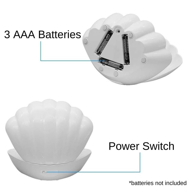 Sea Shell Lamp Pearl Metallic Blue Night Mood Light Clam