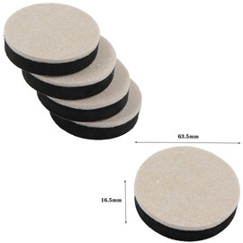 Furniture riser, furniture foot, bed raiser, table raiser, furniture raiser, set of 4, diameter 63.5 mm, height 16.5 mm, round sofa foot, base foot, increased height, silence and wear resistance.