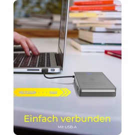 ICY BOX SATA to USB Adapter for 2.5 Inch HDD/SSD, Hard Drive Adapter, USB 3.2, USB-A, Protective Box, Tool-Free, External Enclosure, IB-AC603b-U3