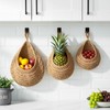3 Pack Teardrop Woven Hanging Basket Wall Basket Cotton 3