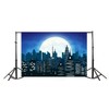 AOFOTO 10x7ft Abstract Modern Building Backdrop Super City Manor Moon