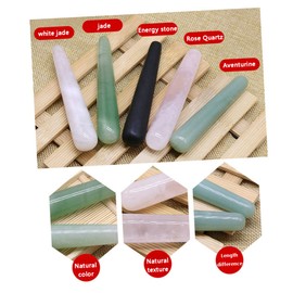 TOVINANNA 3pcs Skin Care Massager Tool Face Roller Massager Jade for Aging Redness