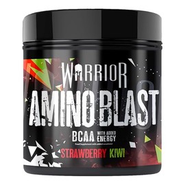 Warrior Amino Blast BCAA Powder 270g, 30 Servings - Branched Chain Amino Acids with Leucine, Isoleucine & Valine, Intra Workout Amino Acids Powder for Muscle Building - Strawberry Kiwi