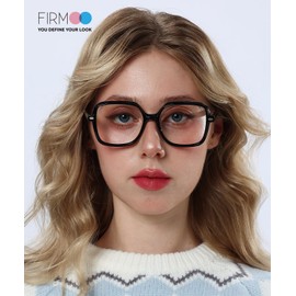 Firmoo Oversized Square Blue Light Blocking Glasses, Computer Gaming/TV/Phones Glasses for Women/Men