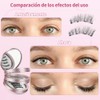 Kit de Pestañas Postizas Magnéticas,con Aplicador sin Pegamento y estuche