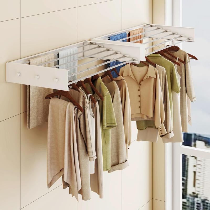 Drying Rack Clothing Upgrade,Clothes Drying Rack Wall Mounted,Laundry Drying Rack