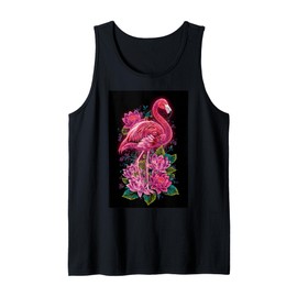 Flamingo Lotus Jungle Tropical Flower Bird Tank Top
